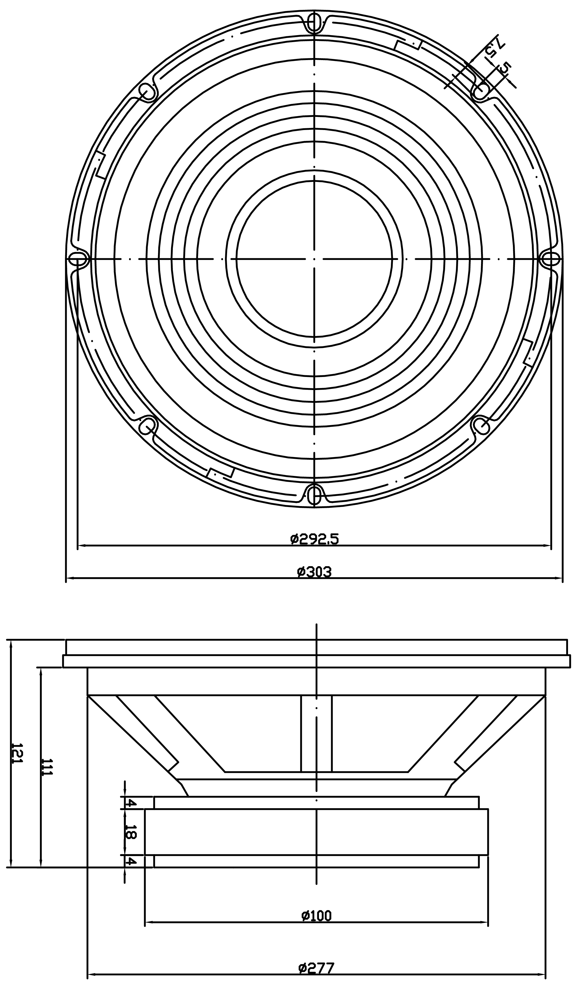 GRS 12PF-8 Dimensions
