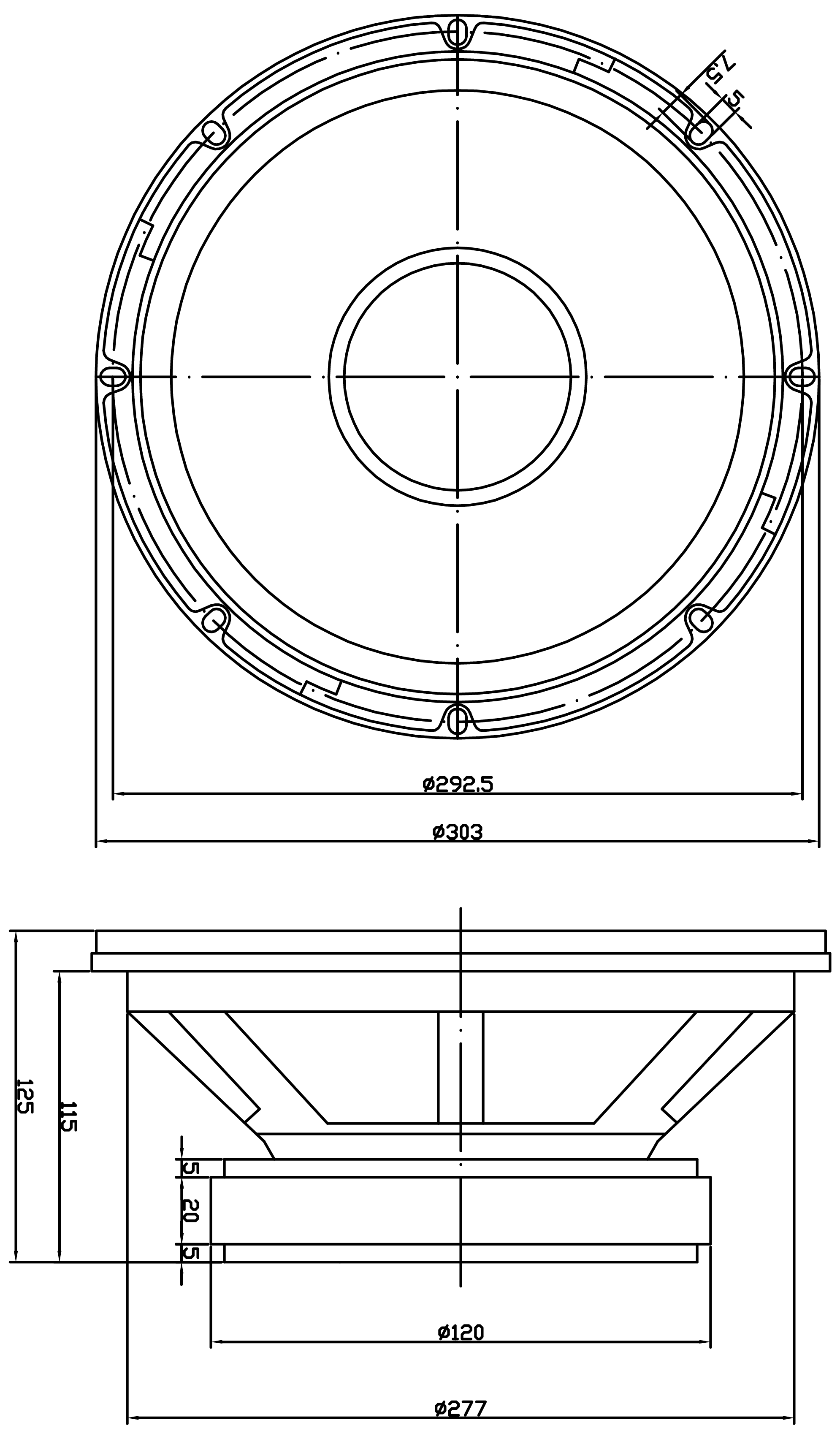 GRS 12PR-8 Dimensions