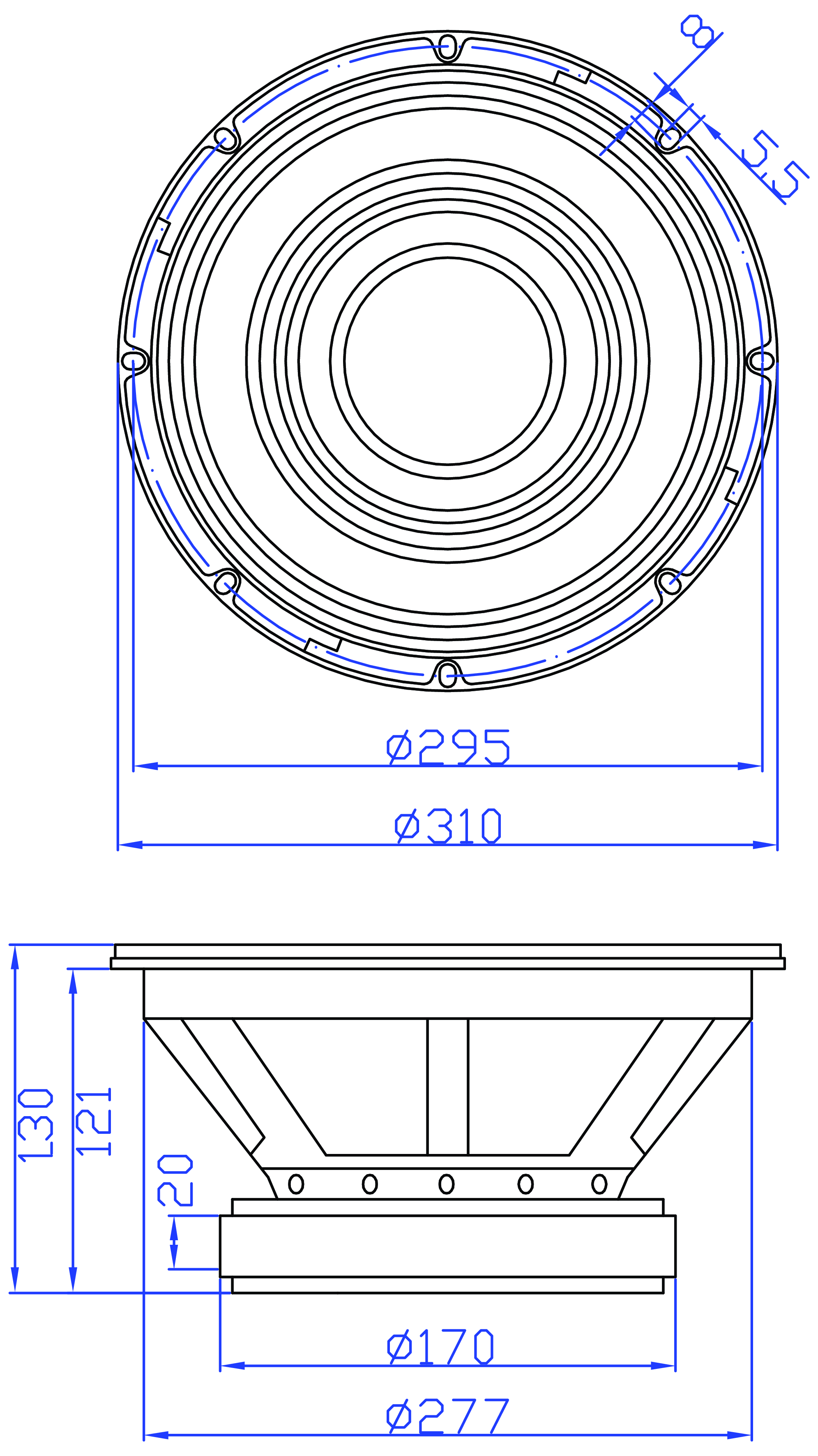 GRS 12PT-8 Dimensions