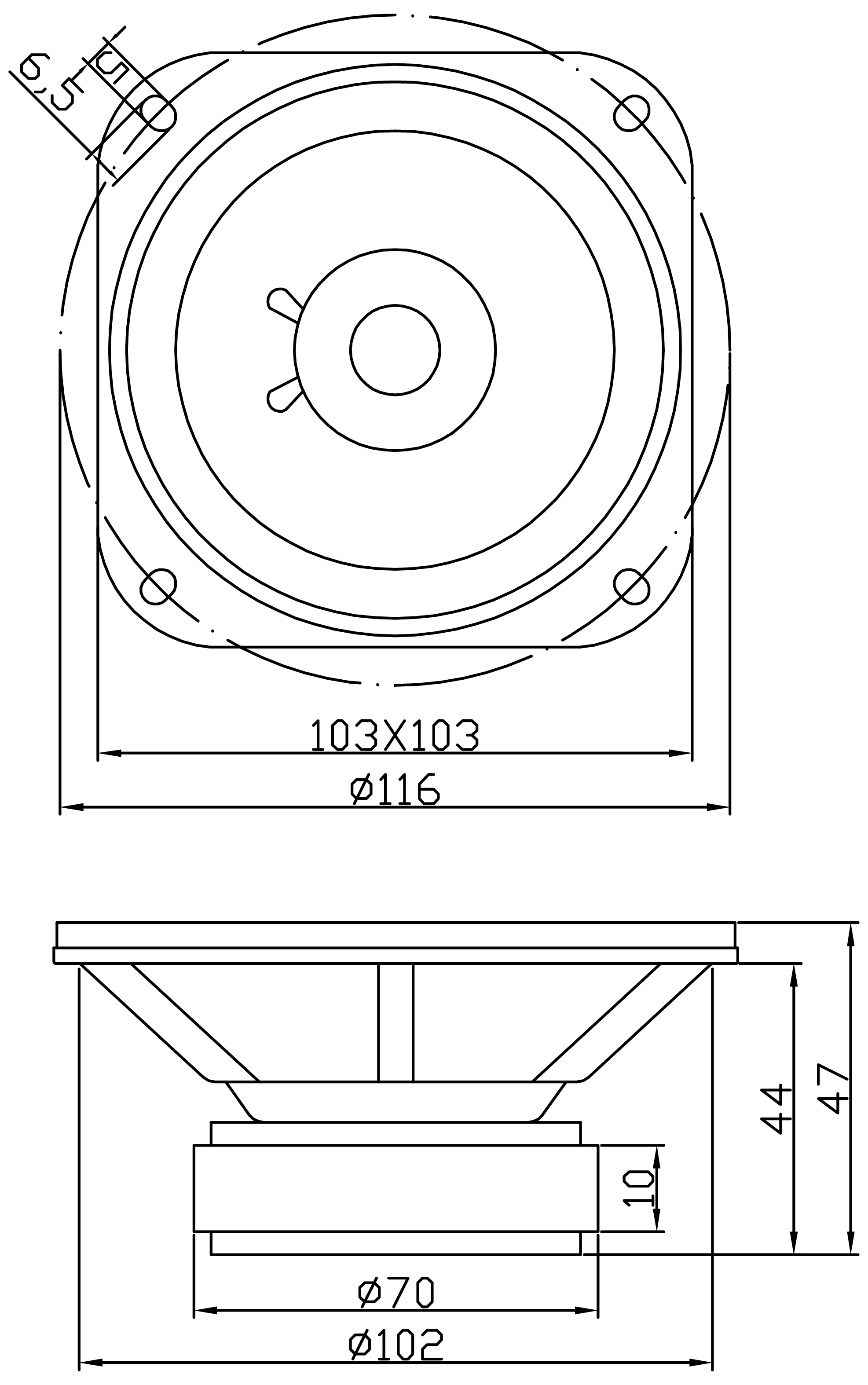 GRS 4AS-4 Dimensions