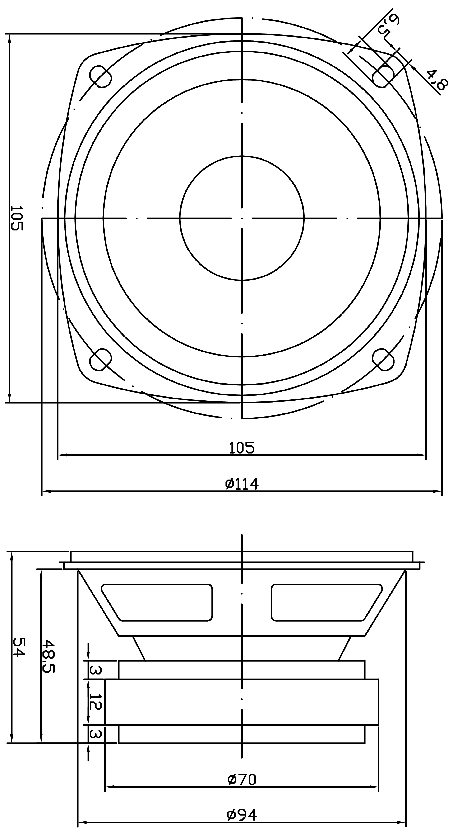 GRS 4PF-8 Dimensions