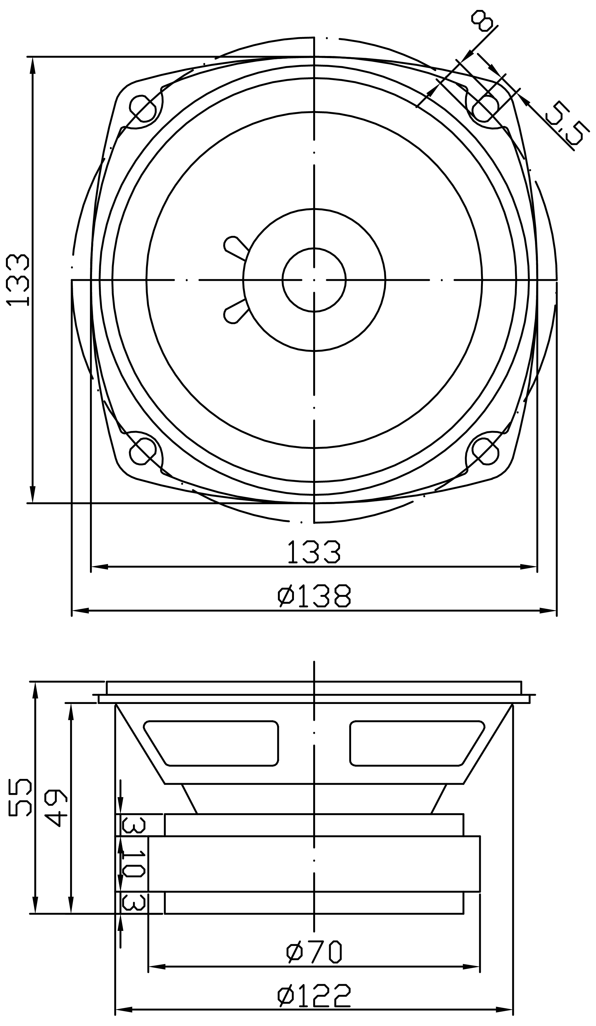 GRS 5AS-4 Dimensions
