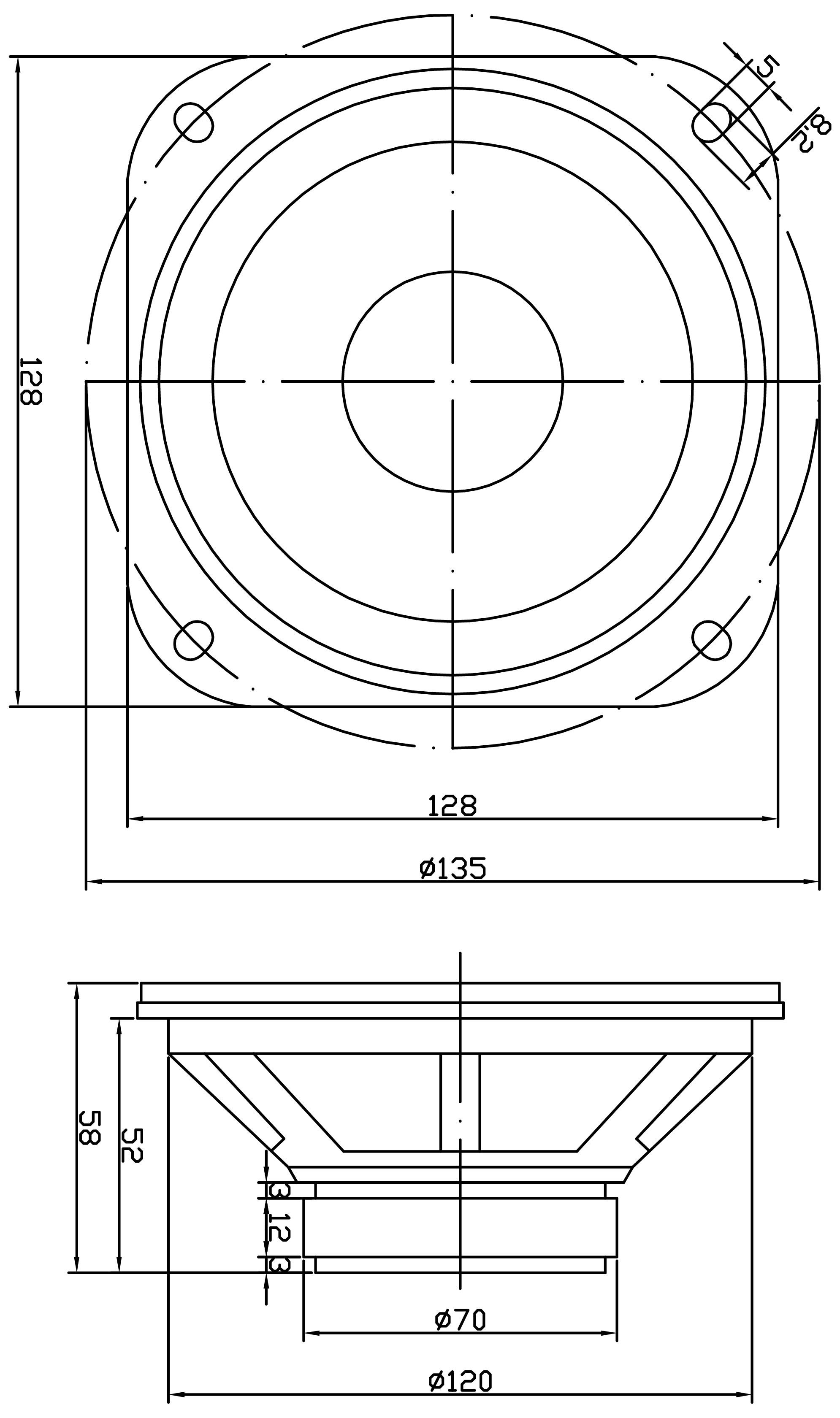 GRS 5PF-8 Dimensions