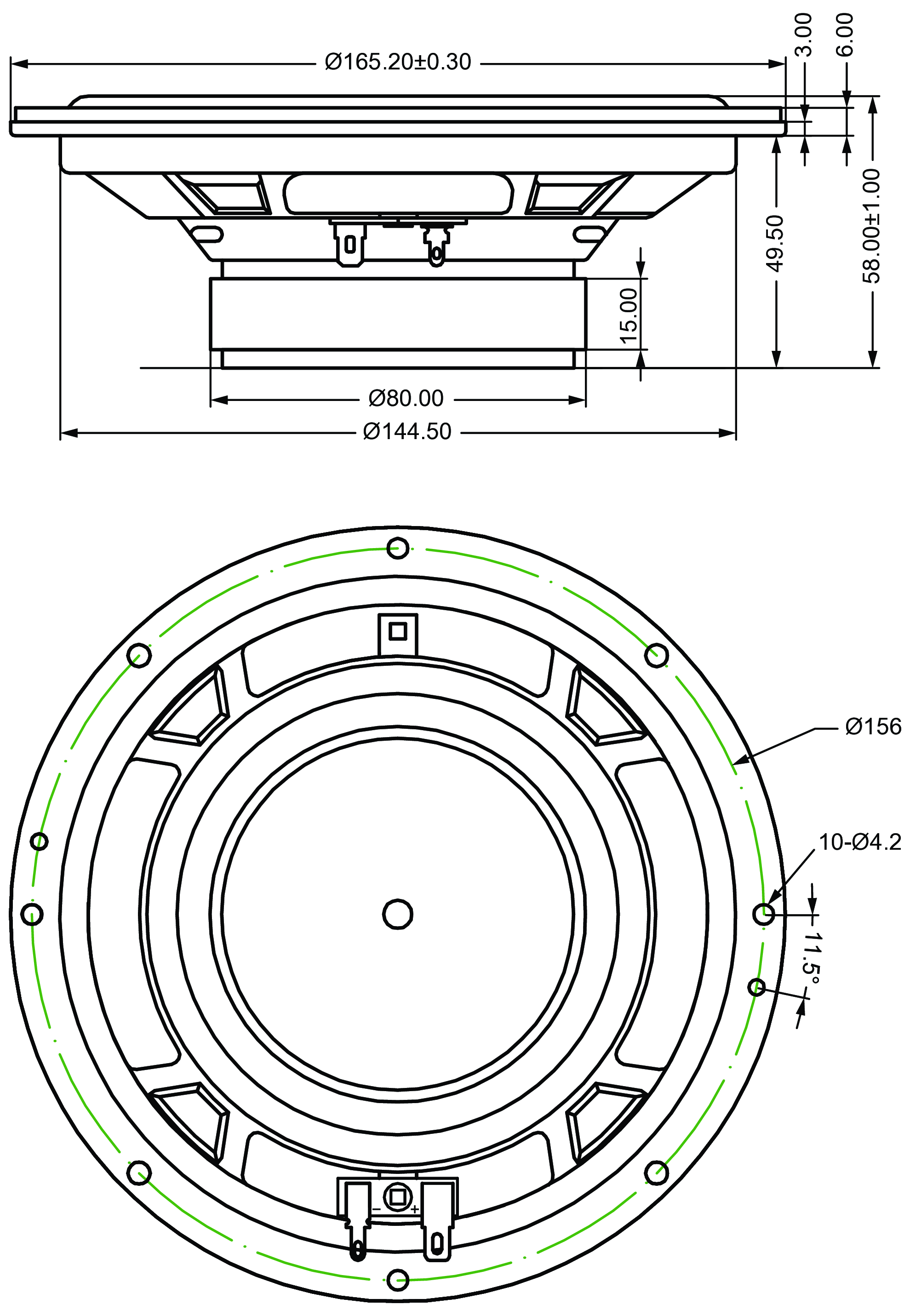 GRS 6LPSW-4 Dimensions