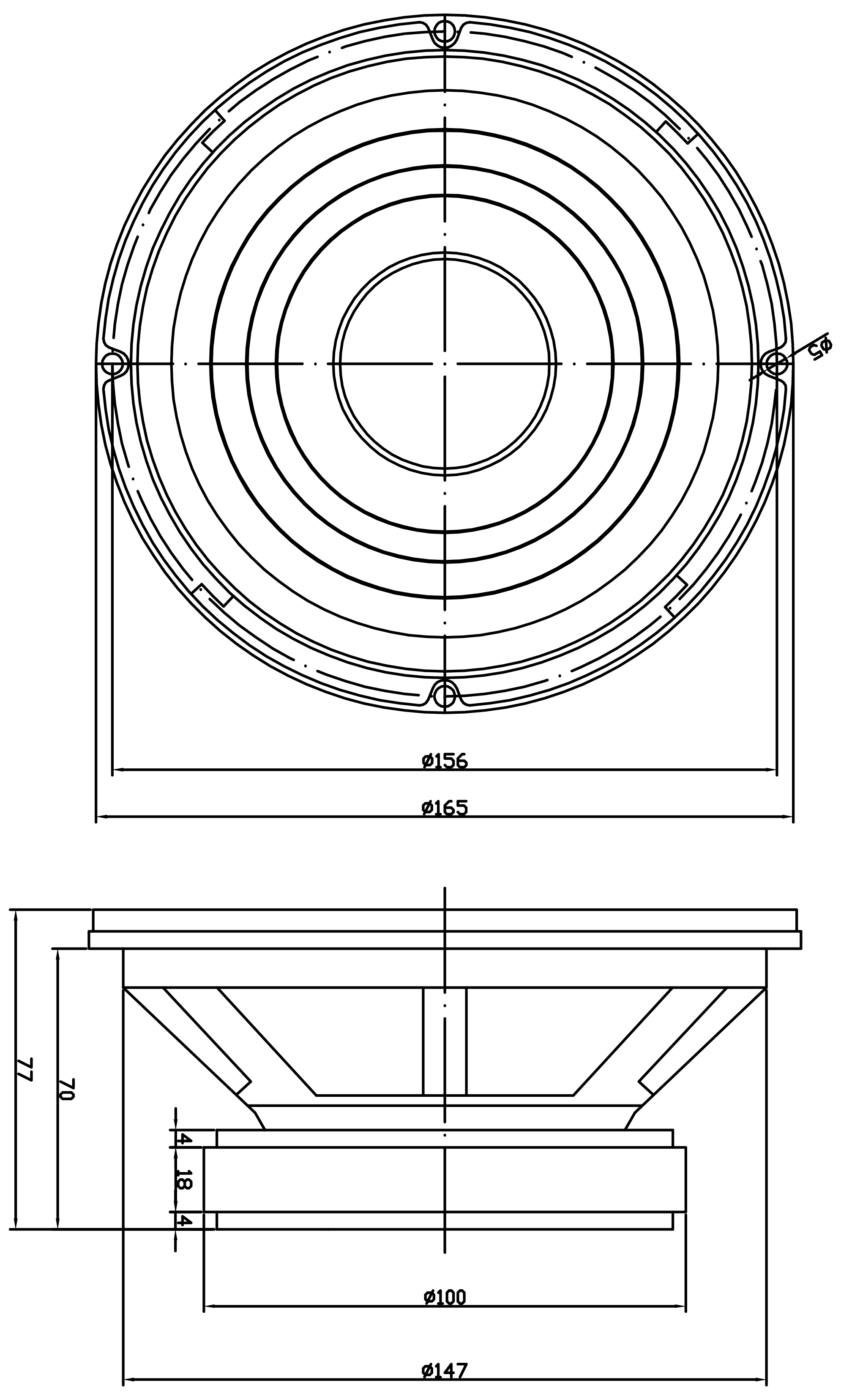GRS 6PF-8 Dimensions