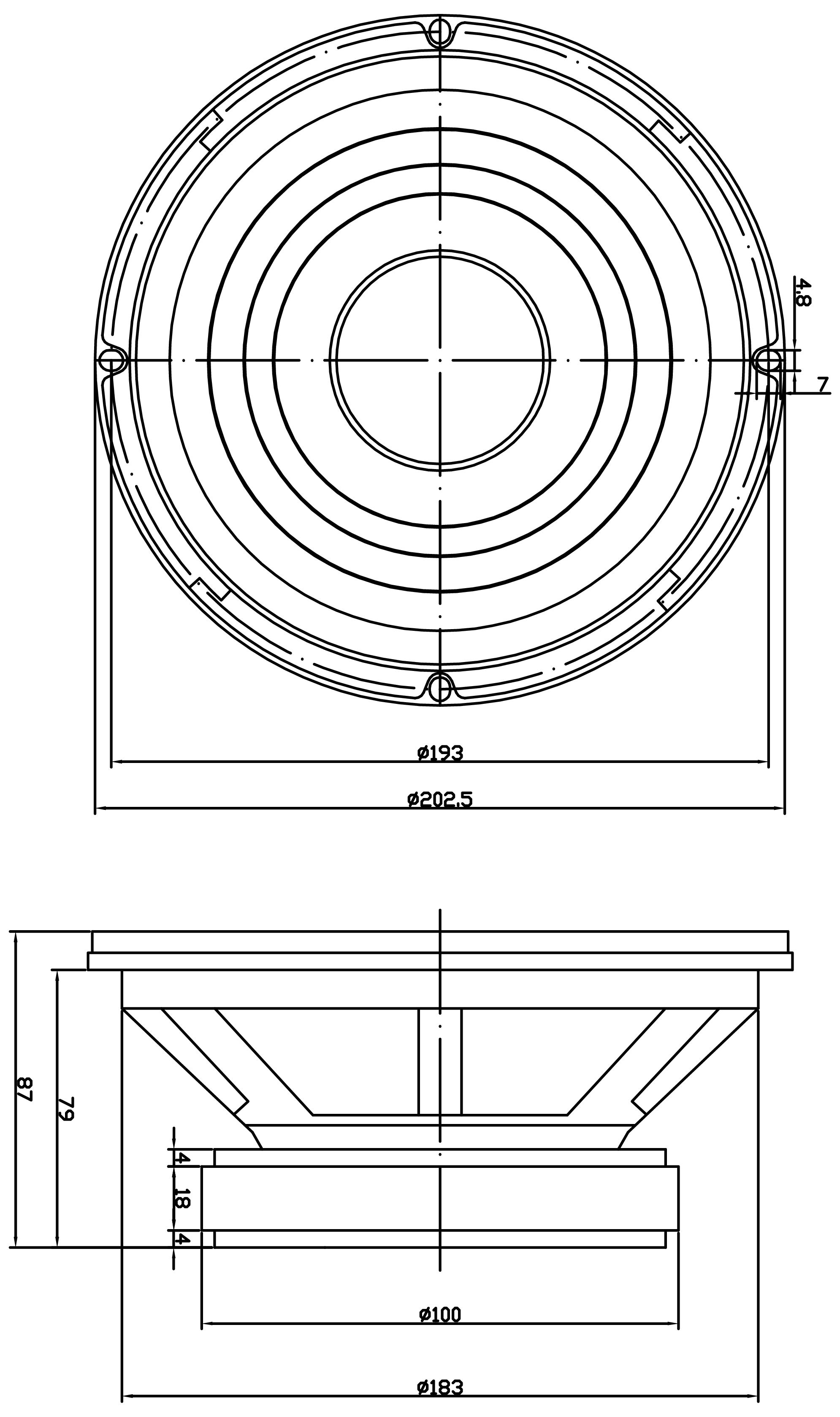 GRS 8PF-8 Dimensions