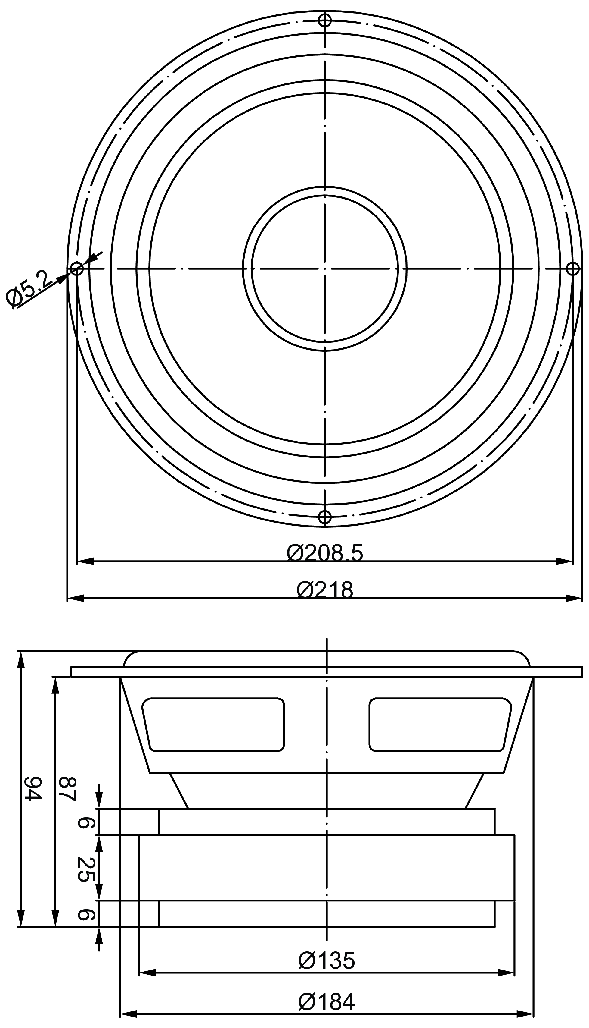 GRS 8SMP-8 Dimensions