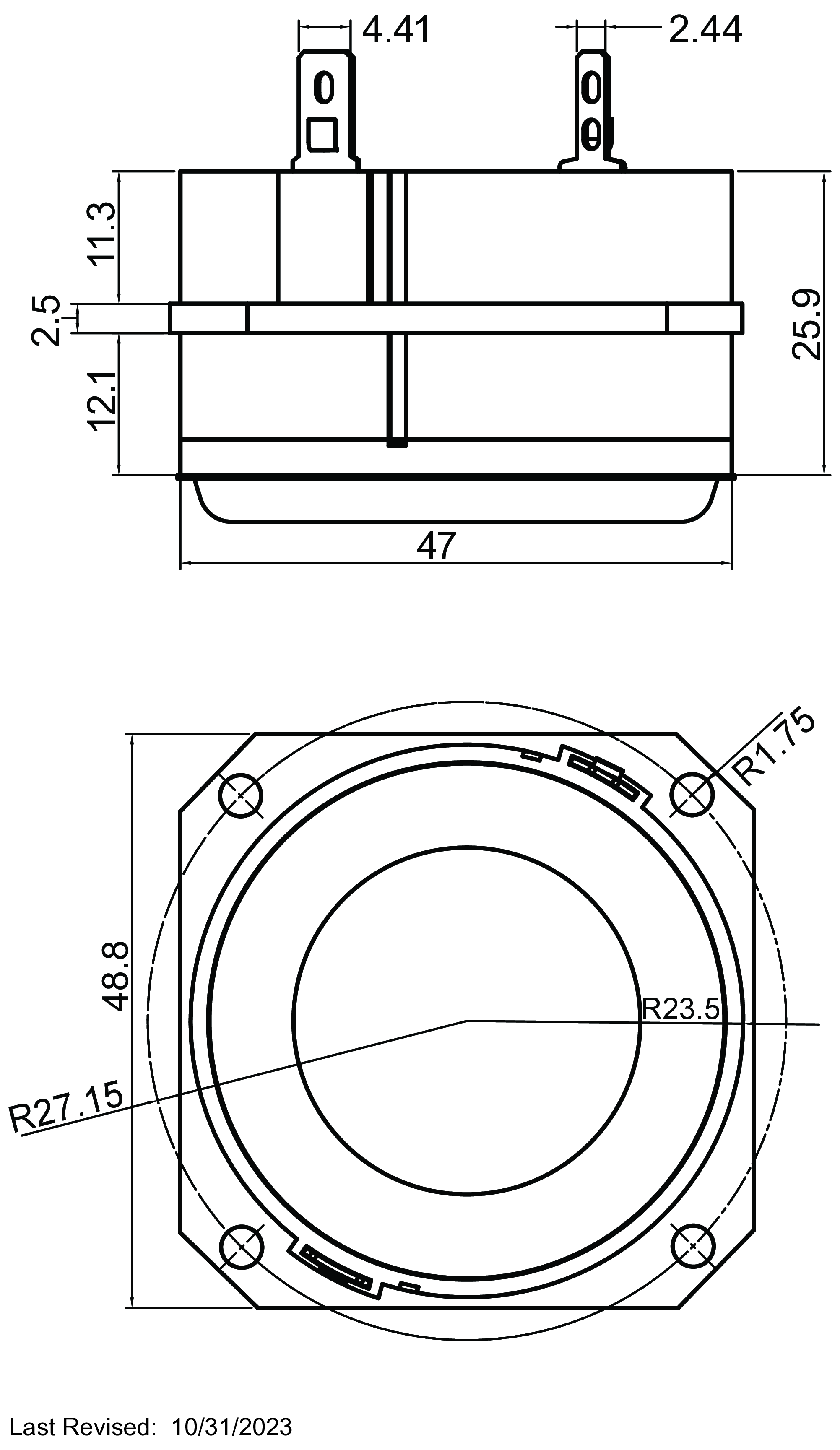GRS NRT50-8 Dimensions