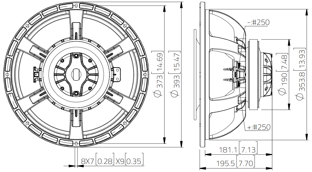 LaVoce CAF153.00TH Dimensions