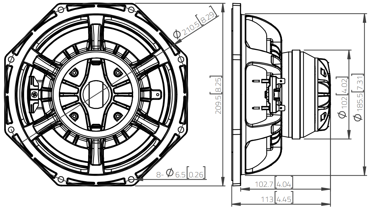 LaVoce CAN082.00K Dimensions