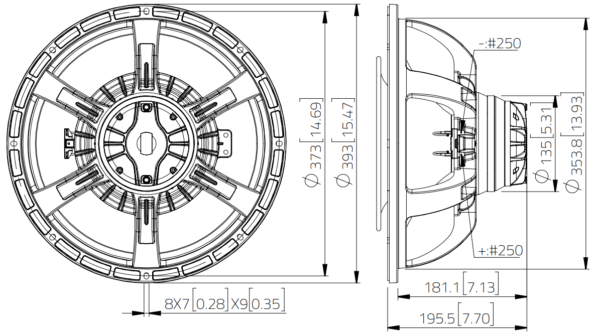 LaVoce CAN153.00TH Dimensions