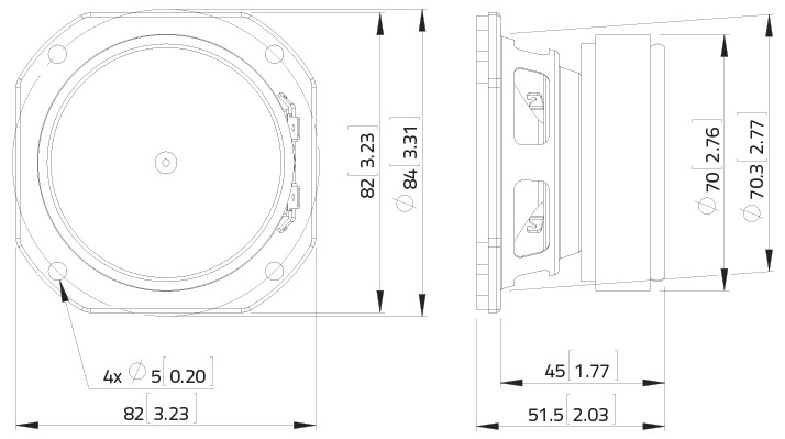 LaVoce FSF030.70-4 Dimensions