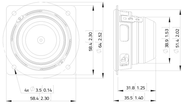 LaVoce FSN020.72-4 Dimensions