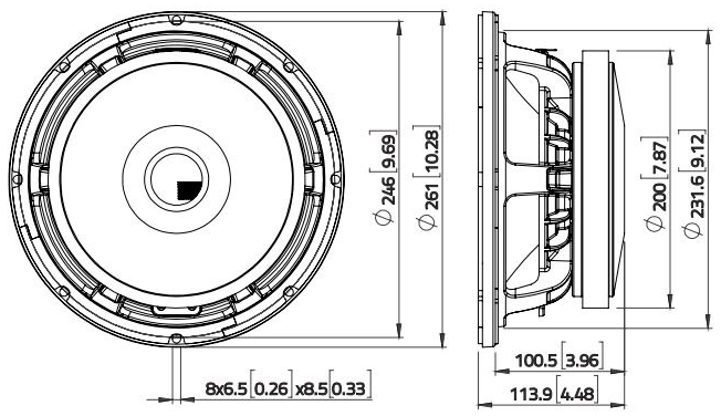 LaVoce MAF103.00-16 Dimensions