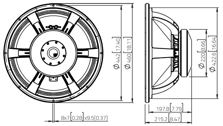 LaVoce SAF184.02-4 Dimensions