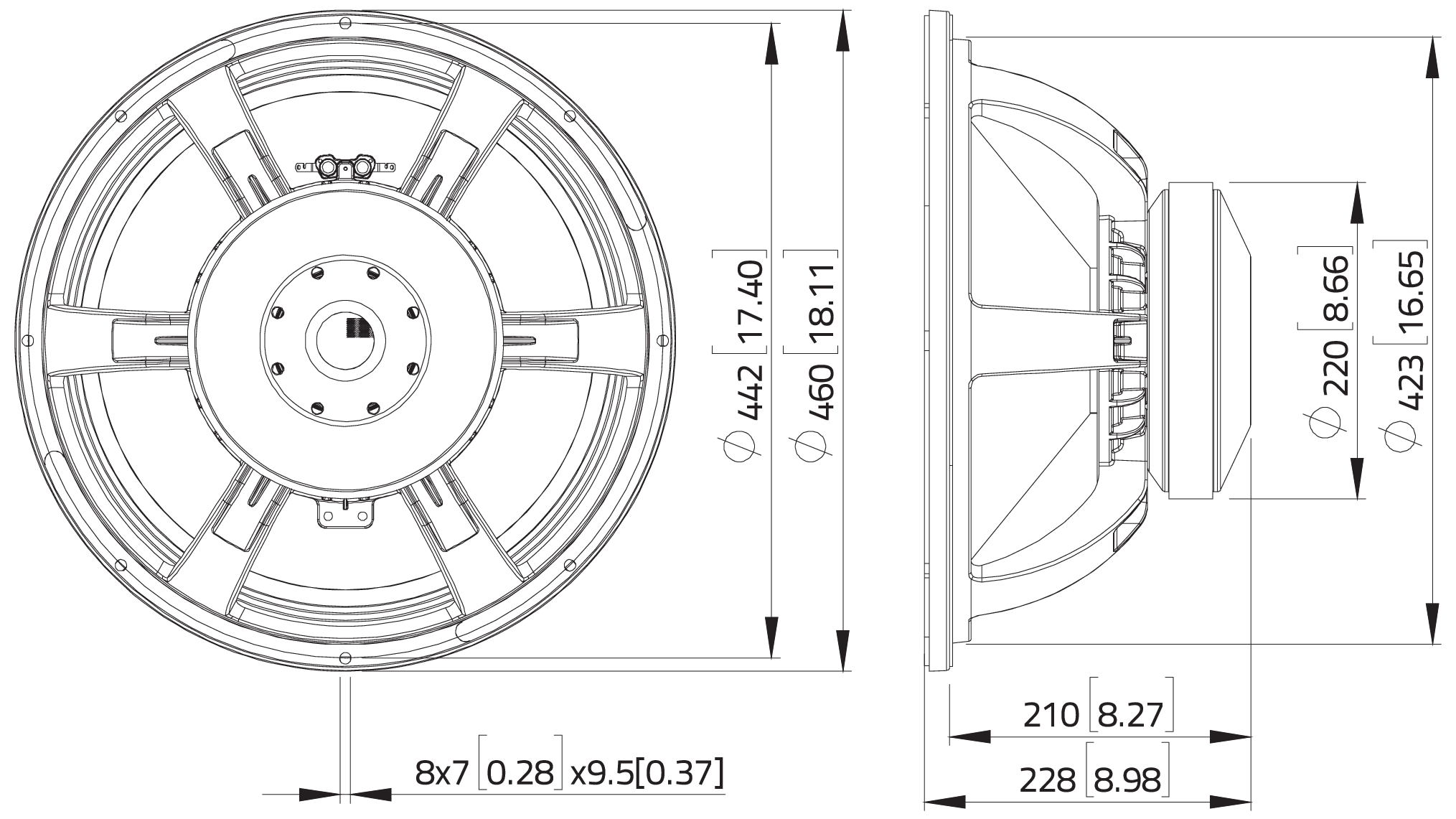 LaVoce SAF184.04 Dimensions