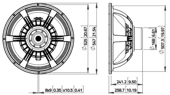 LaVoce SAN214.50-4 Dimensions