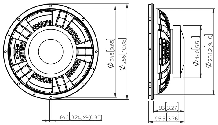 LaVoce SSF102.40-4 Dimensions