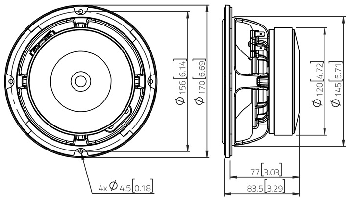 LaVoce WAF061.80-16 Dimensions