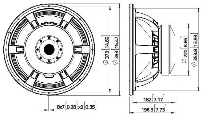 LaVoce WAF154.00-4 Dimensions