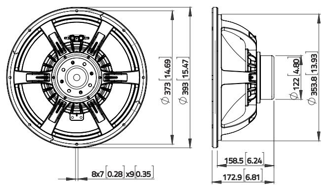 LaVoce WAN153.00-4 Dimensions
