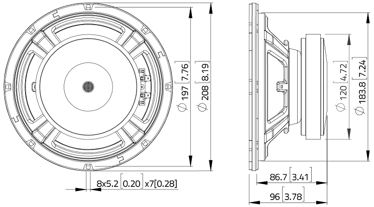 LaVoce WSF081.82-16 Dimensions
