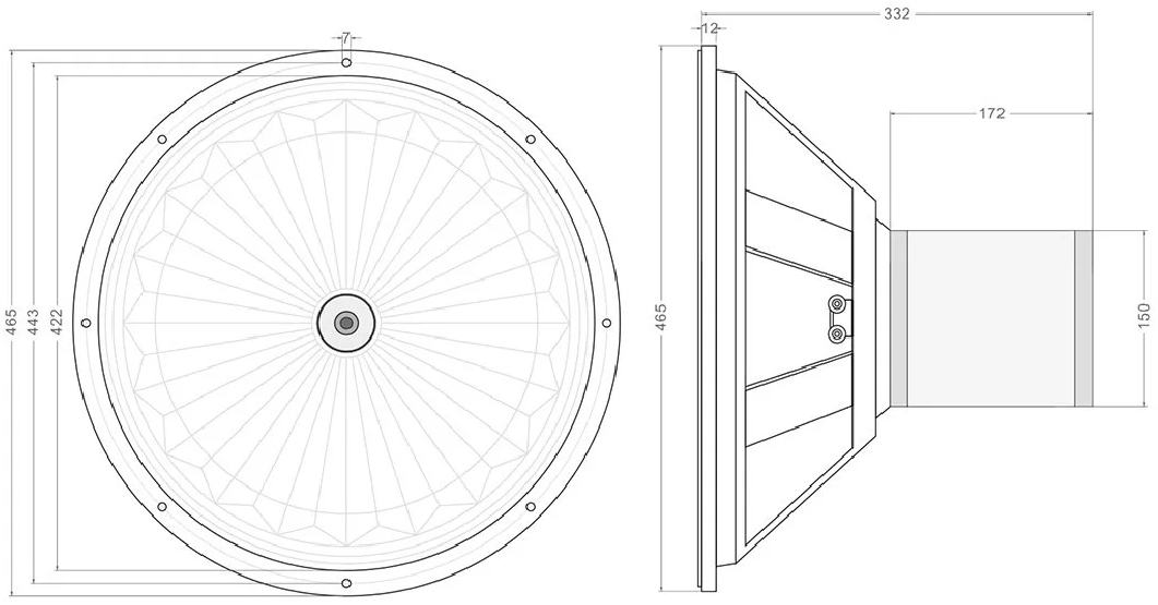 Lii Audio FC-18W Dimensions