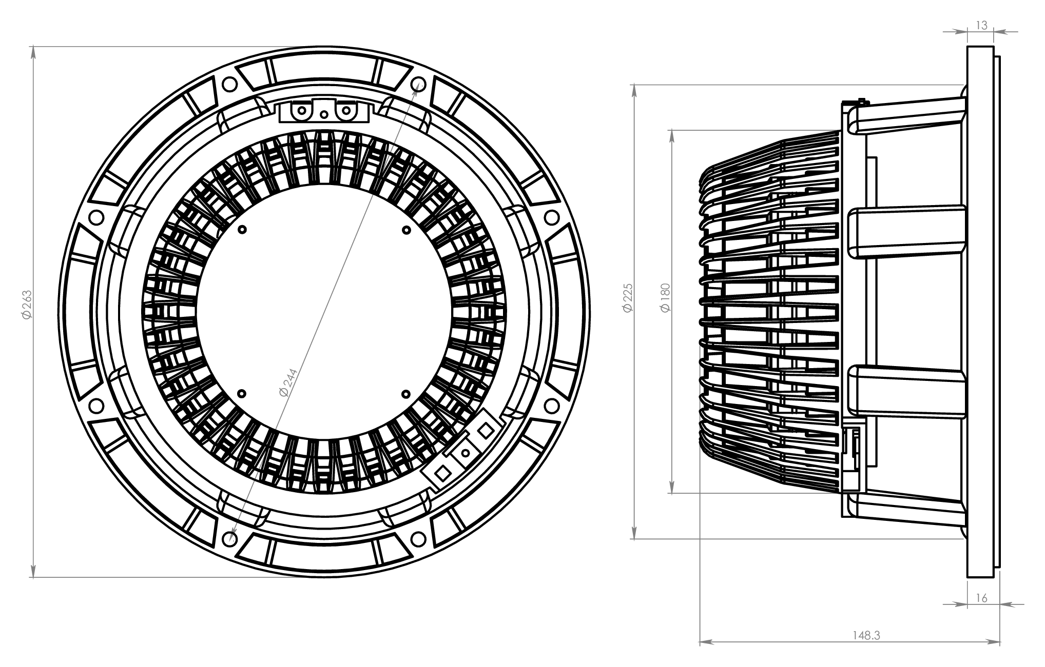 Oberton 10NMB300 Dimensions