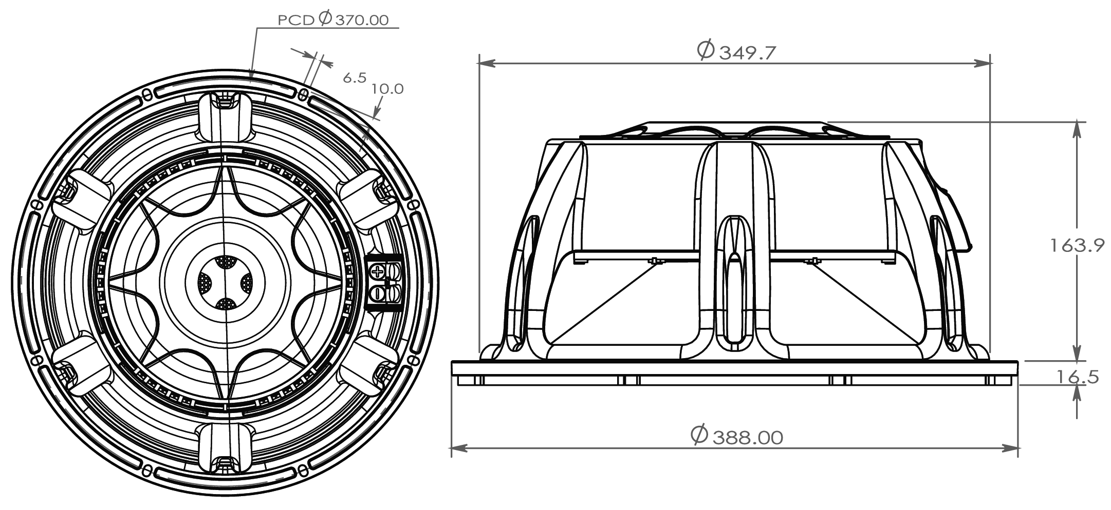 P.Audio C15-600EL v3 Dimensions