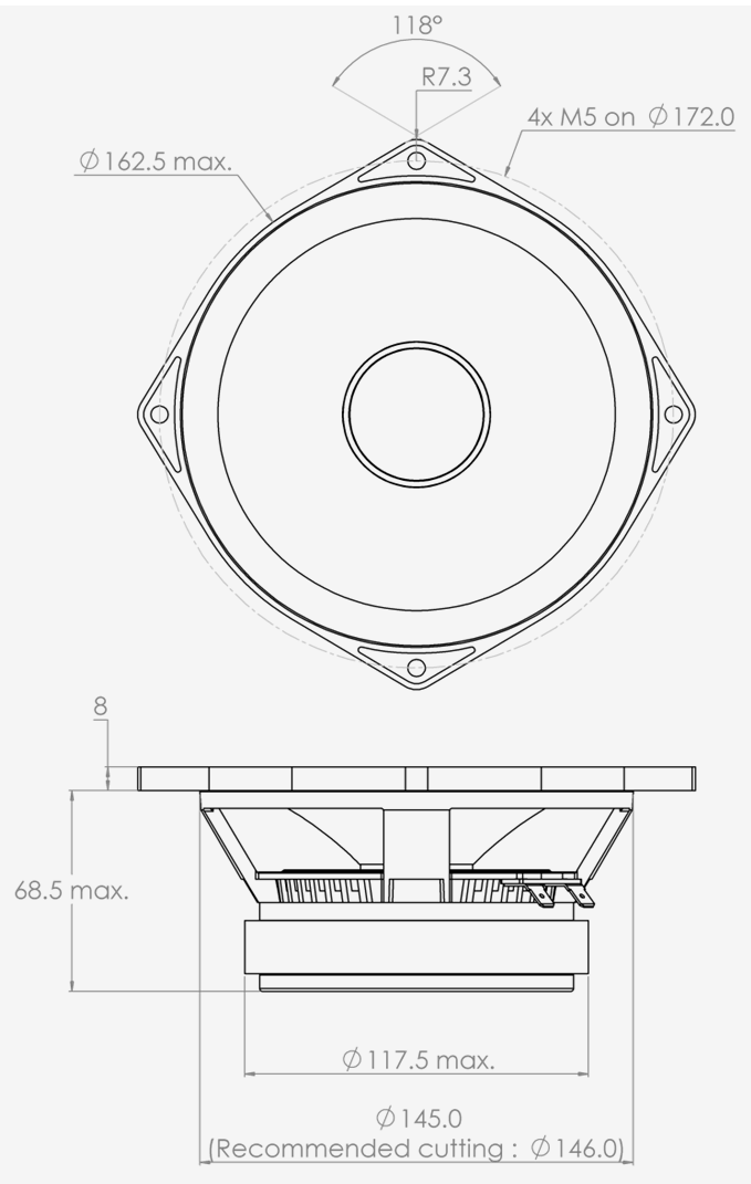 PHL audio 1120 Dimensions