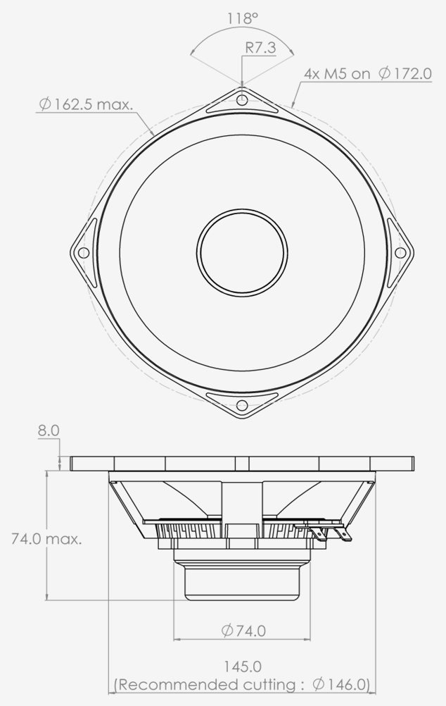 PHL audio 1120NdU Dimensions