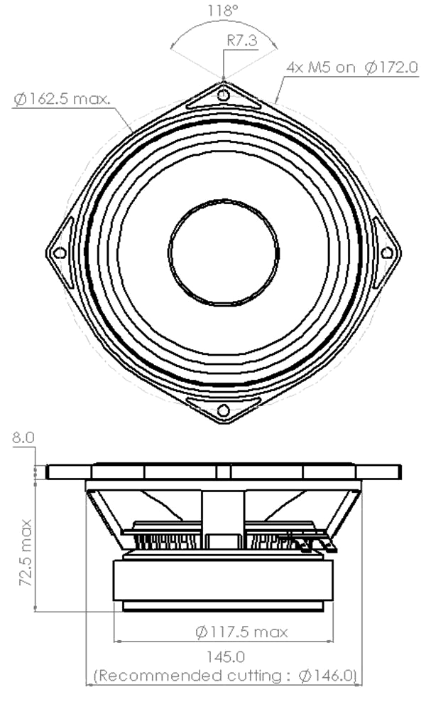 PHL audio 1362 Dimensions