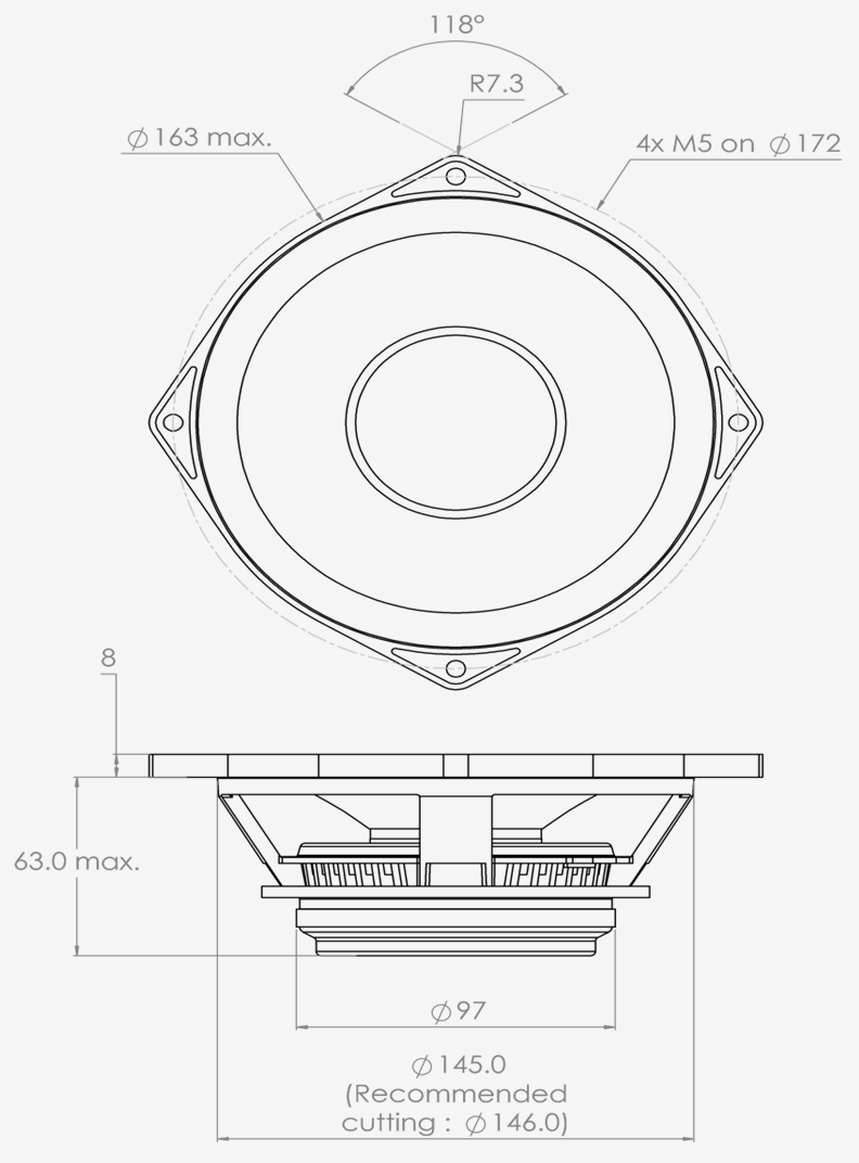 PHL audio 1660NdM Dimensions