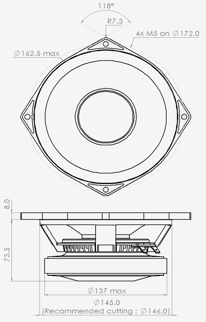 PHL audio 1663 Dimensions