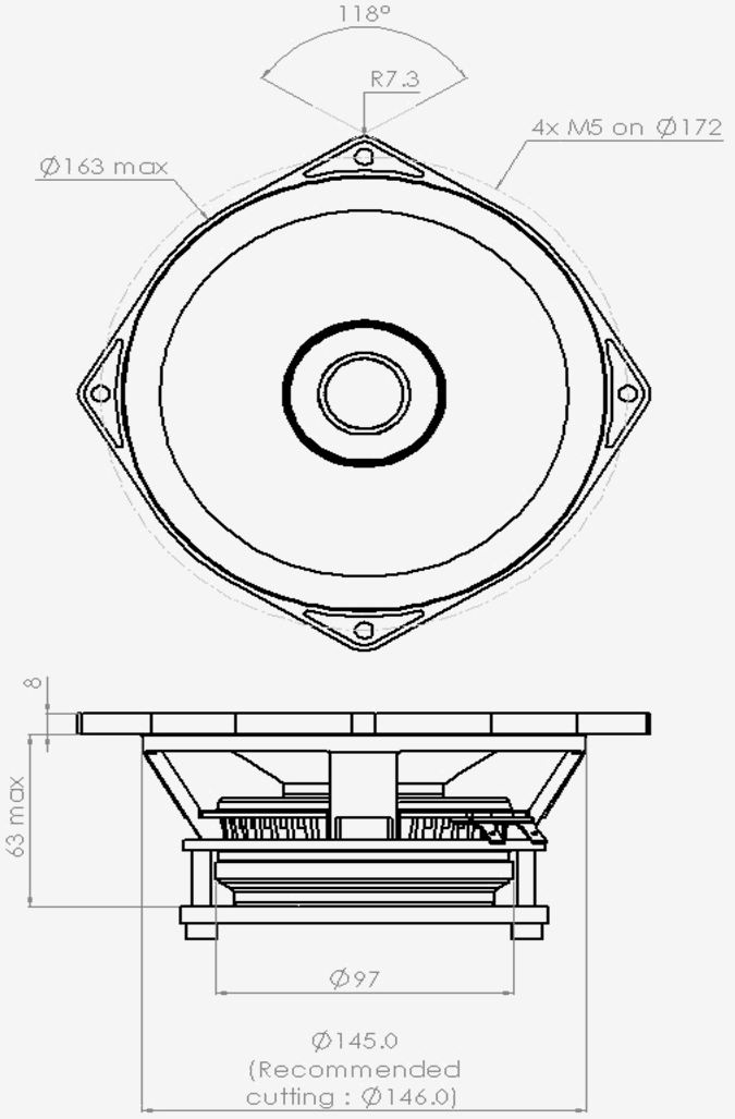 PHL audio 1680NdM-10 Dimensions