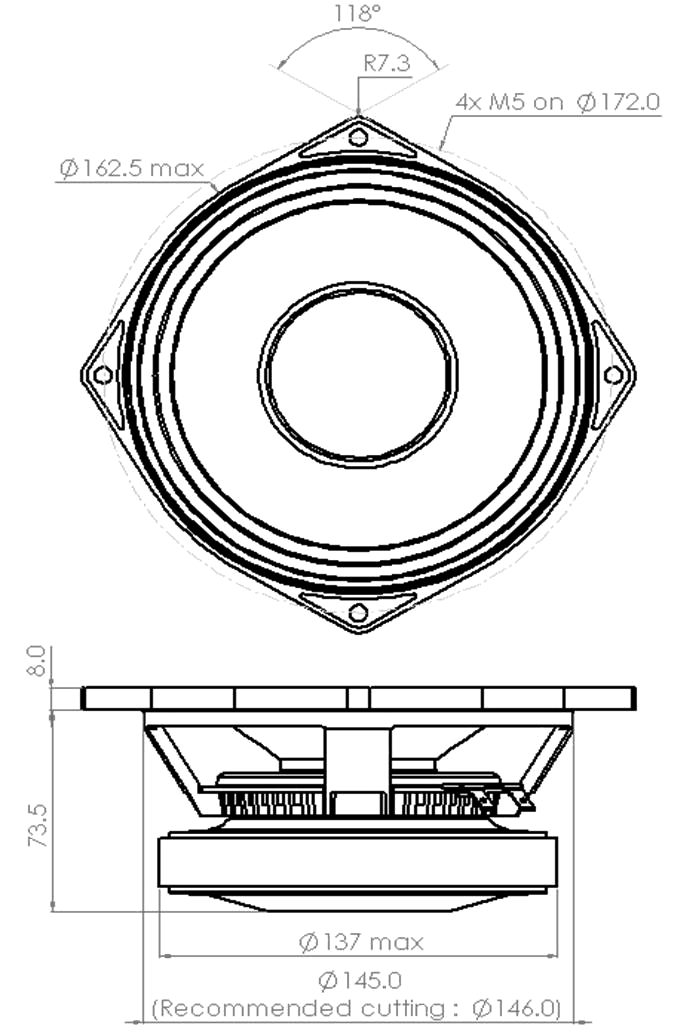 PHL audio 1752 Dimensions