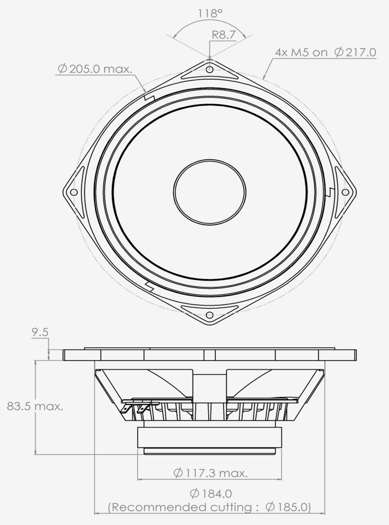 PHL audio 2001 Dimensions