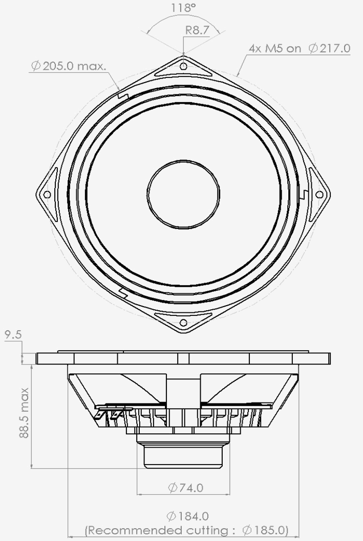 PHL audio 2001NdU Dimensions