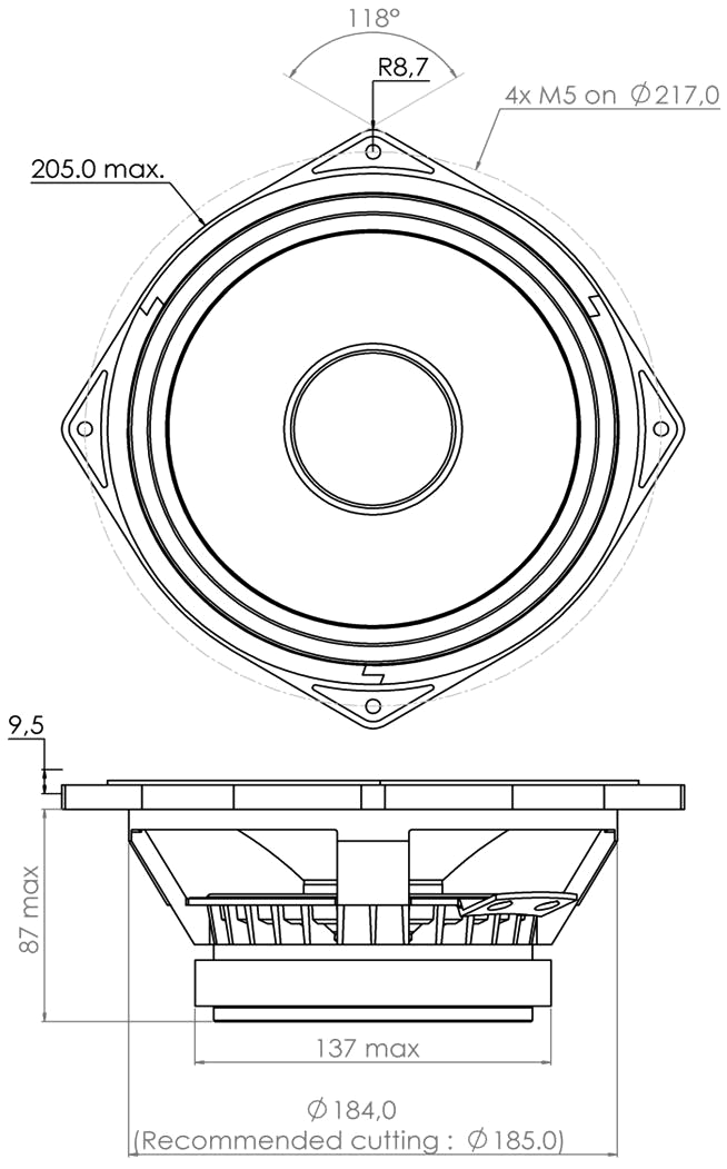 PHL audio 2420 Dimensions