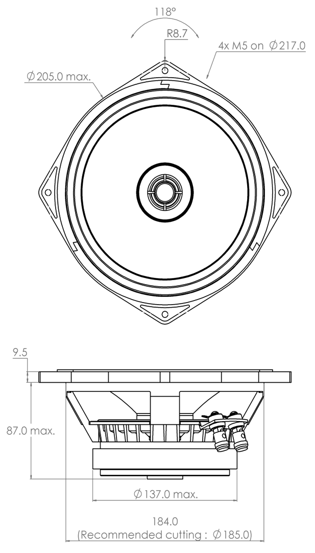 PHL audio 2490 Dimensions