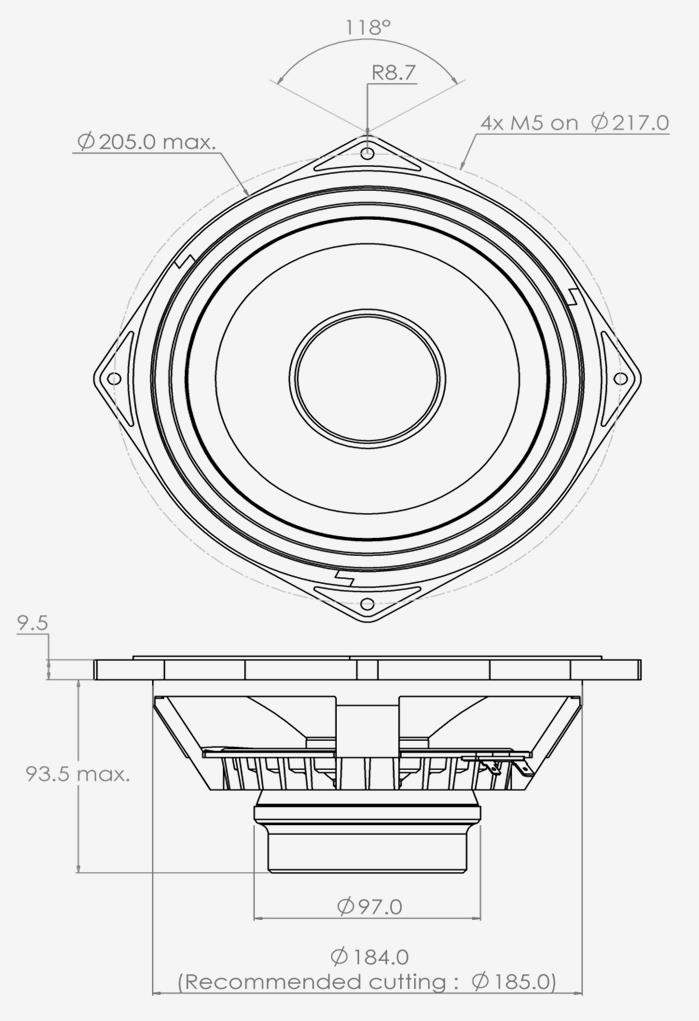 PHL audio 2513NdS Dimensions