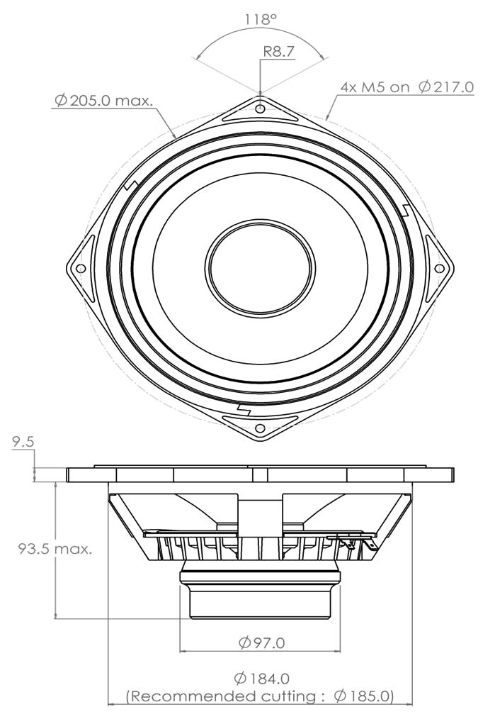 PHL audio 2513NdS Dimensions