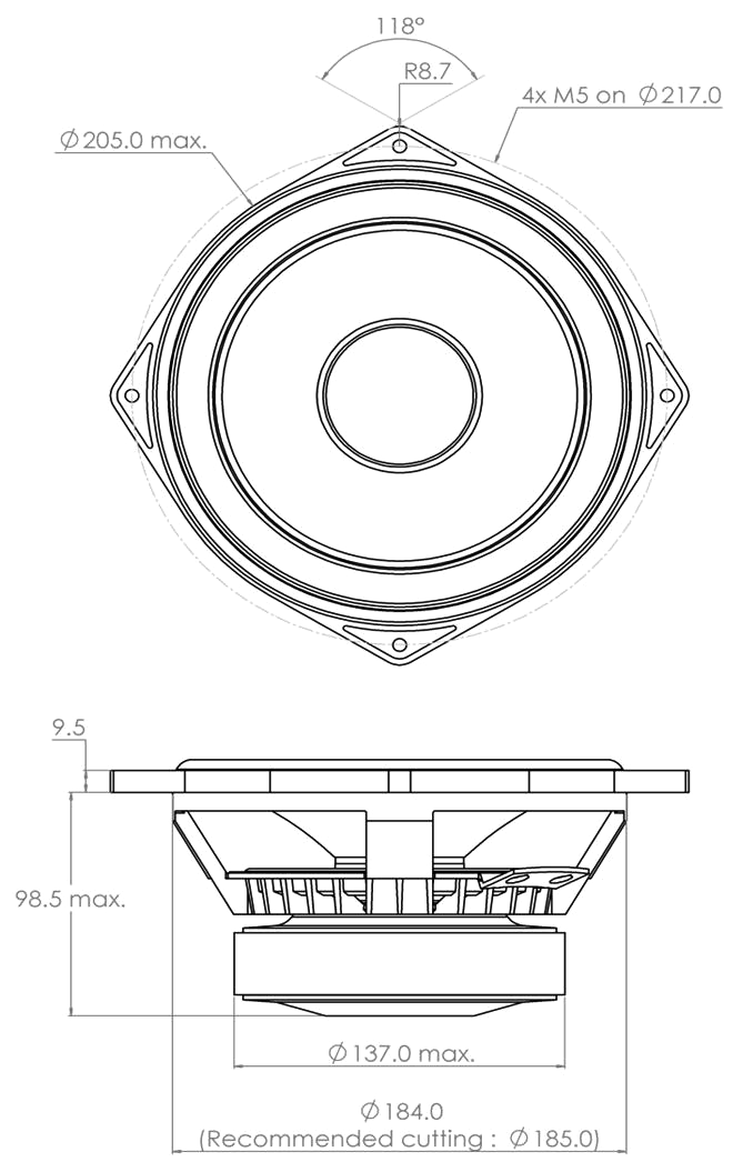 PHL audio 2730 Dimensions