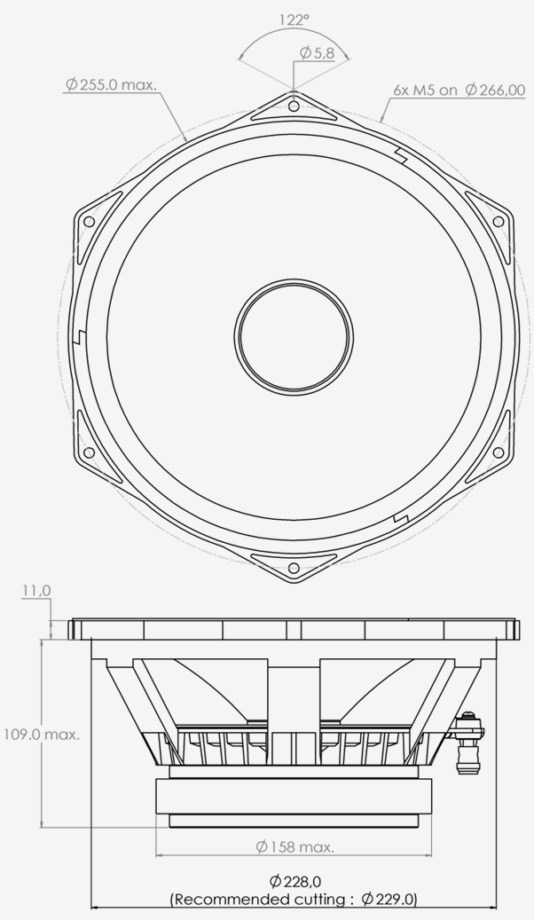 PHL audio 3040 Dimensions