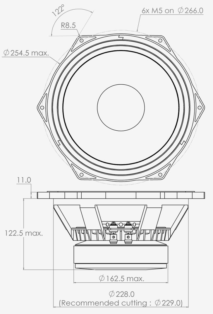 PHL audio 3411 Dimensions