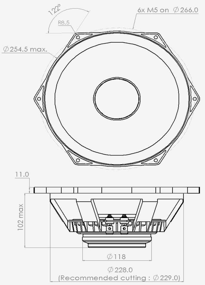 PHL audio 3450NdM Dimensions