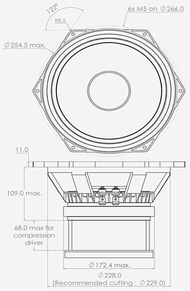 PHL audio 3481-14 Dimensions