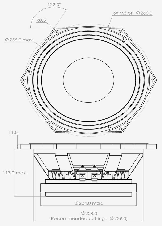 PHL audio 3820 Dimensions