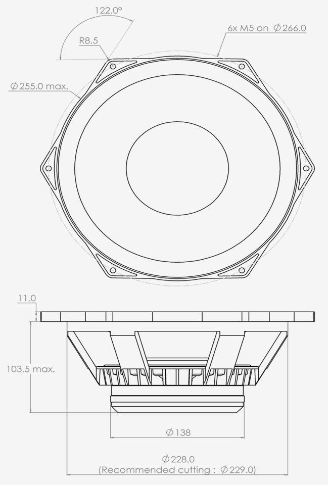 PHL audio 3860NdSM Dimensions