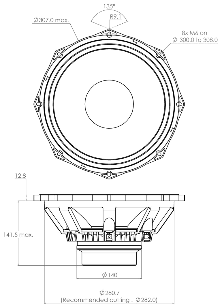 PHL audio 4031NdU Dimensions